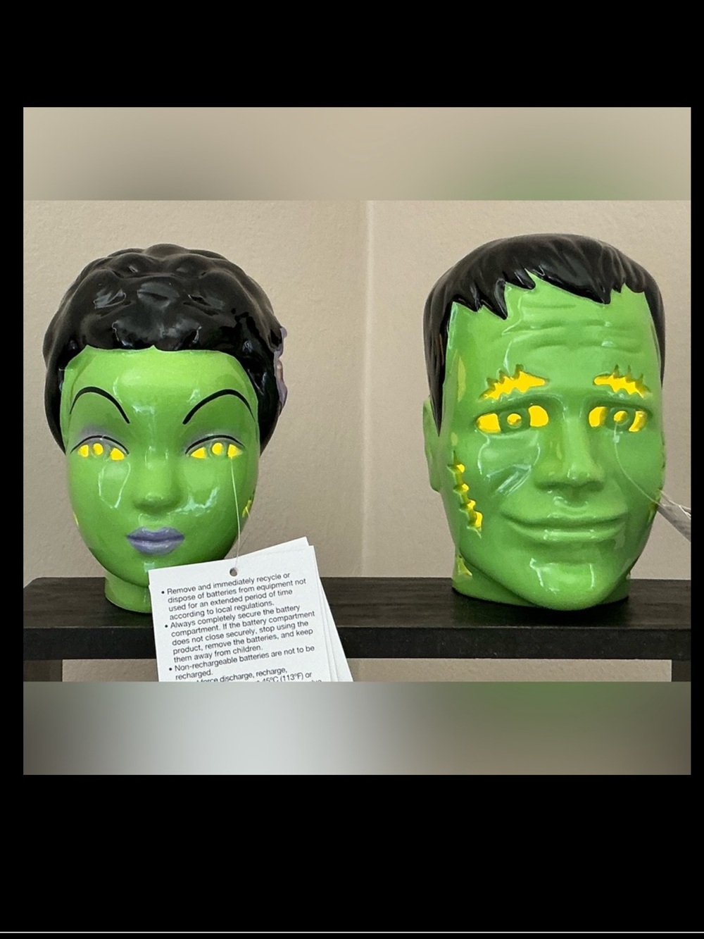 Target Bullseye Playground Lighted Mr. & Mrs. Frankenstein Figurals.